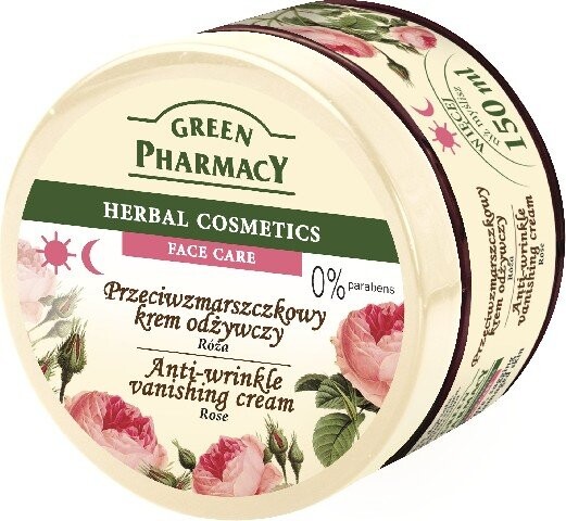 

Зеленая Аптека, Крем для лица против морщин с розой, 150 мл, Green Pharmacy