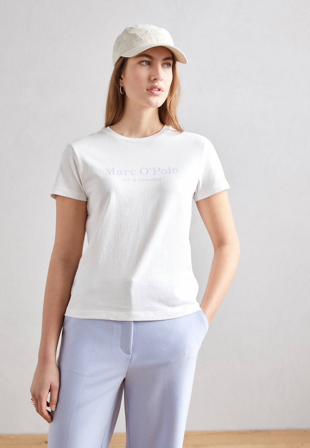 

Футболка с принтом SHORT SLEEVE LOGO Marc O'Polo, цвет white