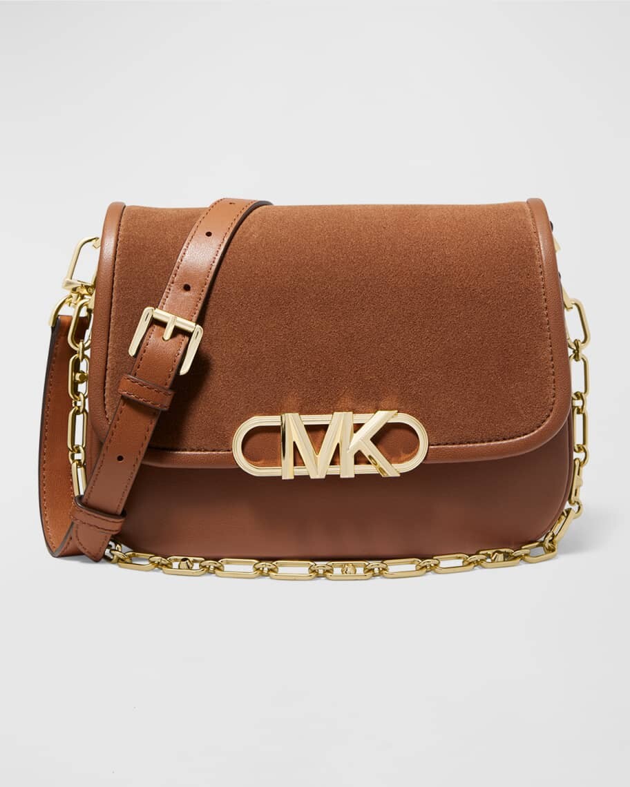 

Кожаная сумка через плечо Parker Mix Saddle MICHAEL Michael Kors