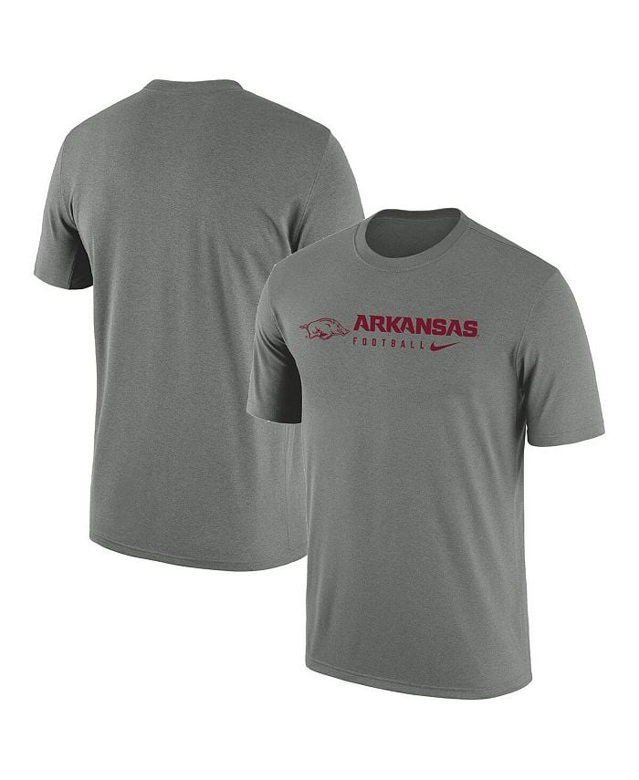 

Мужская футболка Heather Grey Arkansas Razorbacks Team Legend Performance Nike, серый