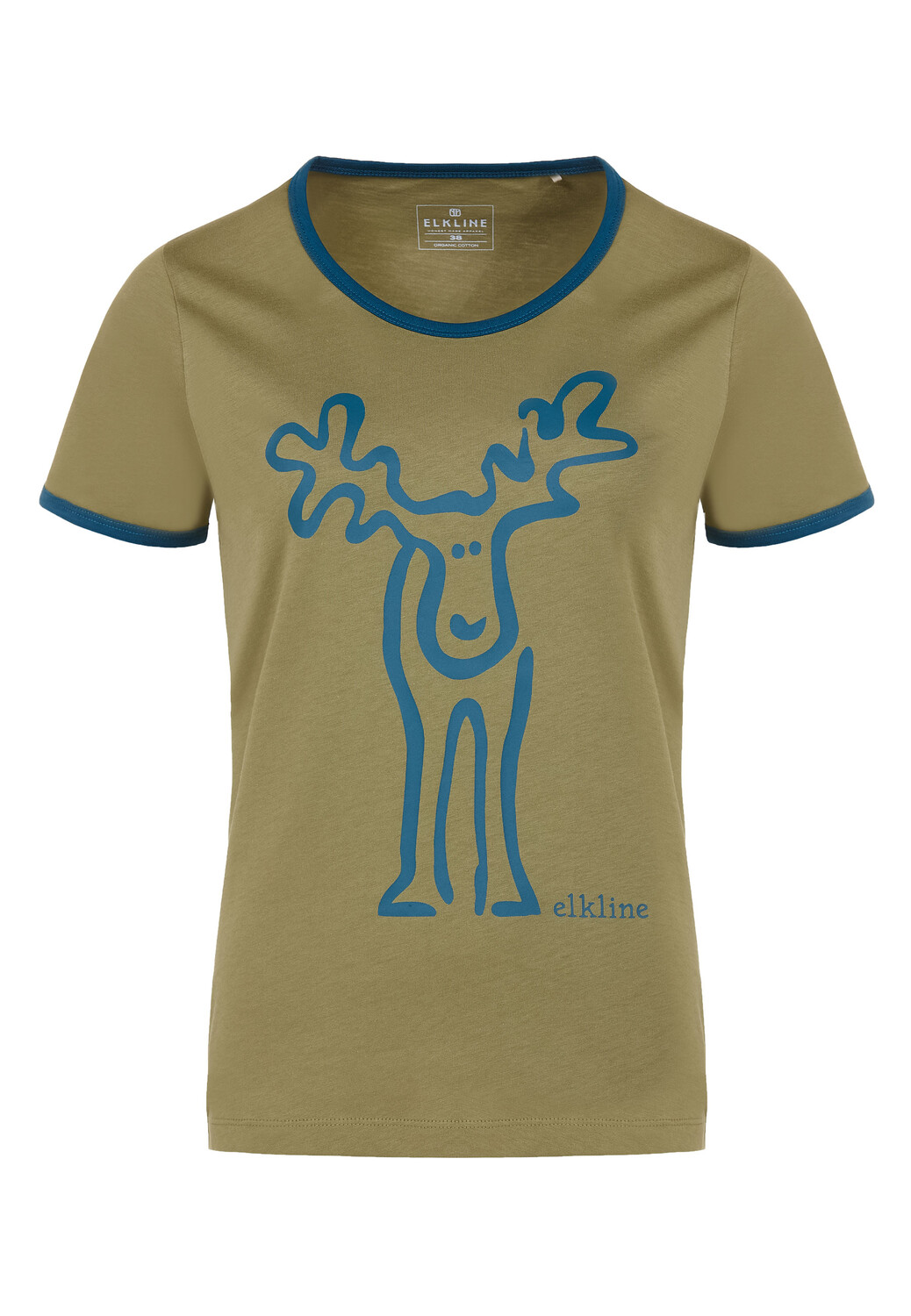 

Футболка elkline Rudolfine, цвет avocado - blue coral