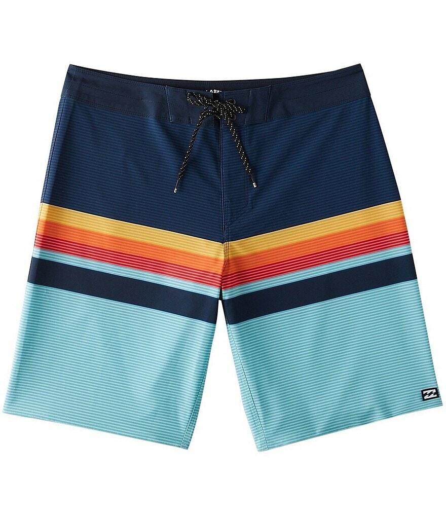 

Billabong All Day Color Block Striped Performance 20 Шорты для доски с внешним швом, синий
