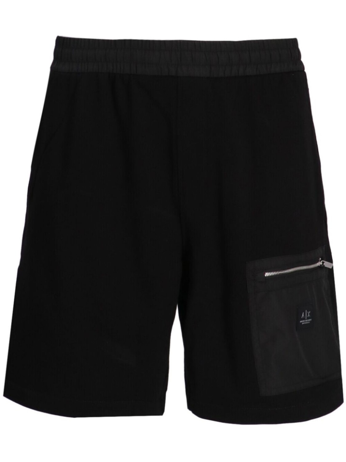 

Хлопковые спортивные шорты Armani Exchange, черный