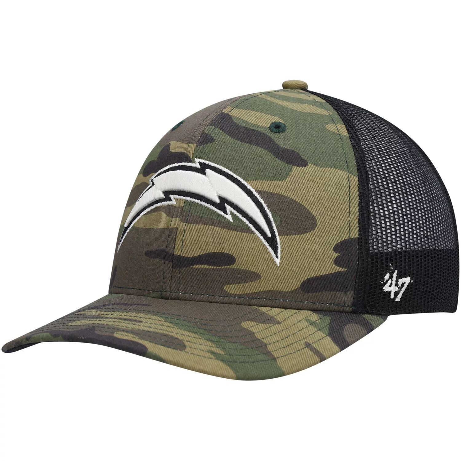 

Мужская регулируемая кепка '47 камуфляж/черный Los Angeles Chargers Trucker
