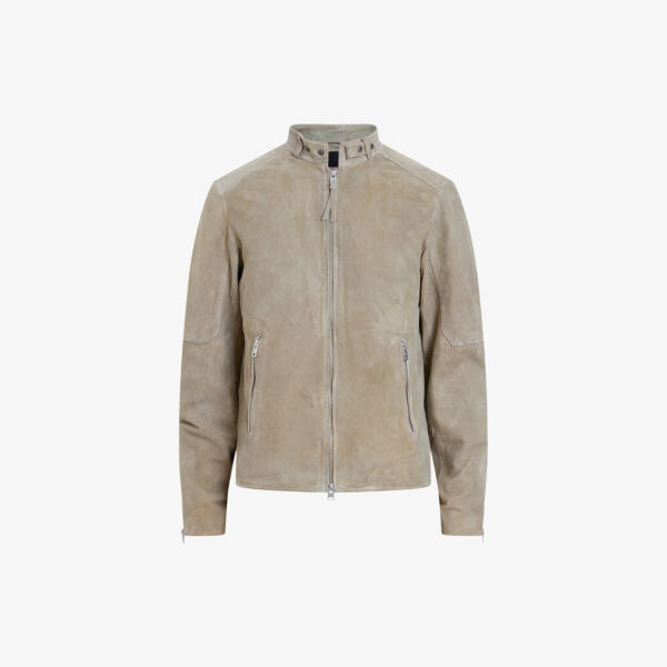 

Замшевая куртка cora со вставками Allsaints, коричневый