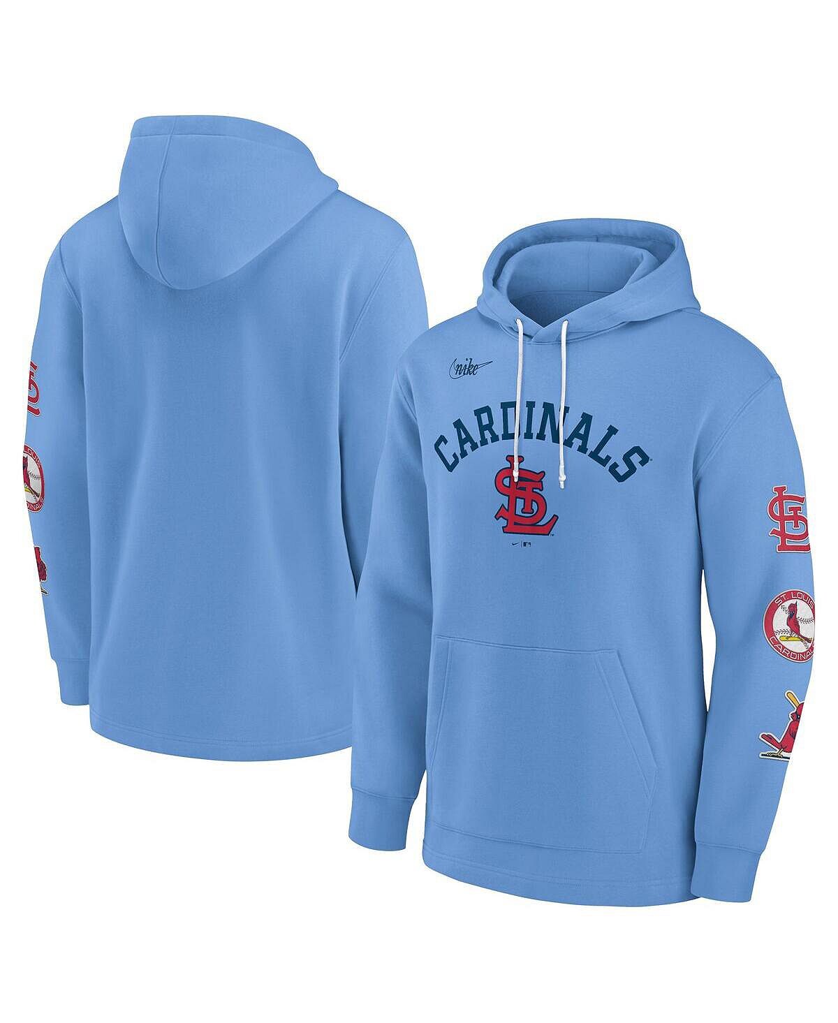 

Мужская голубая пуловер с капюшоном St. Louis Cardinals Rewind Lefty Nike, Синий