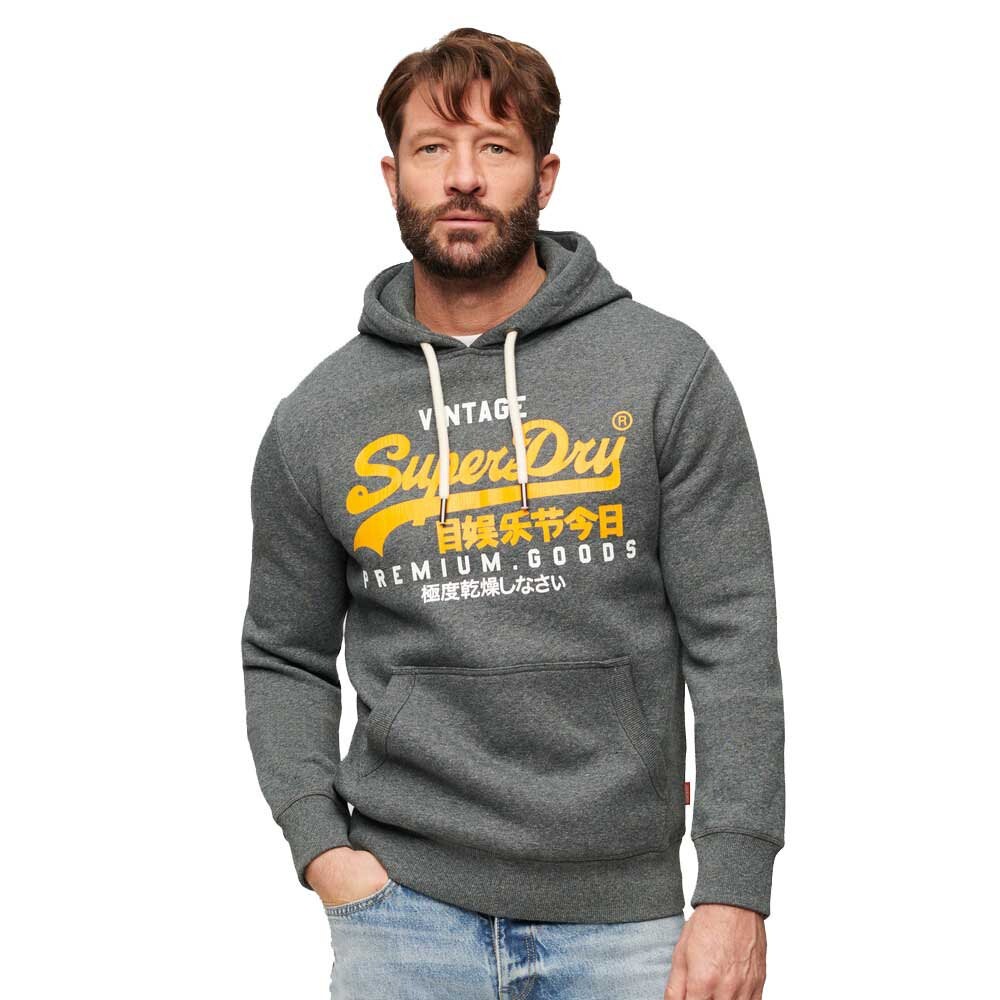 

Худи Superdry Vintage Logo Duo, серый