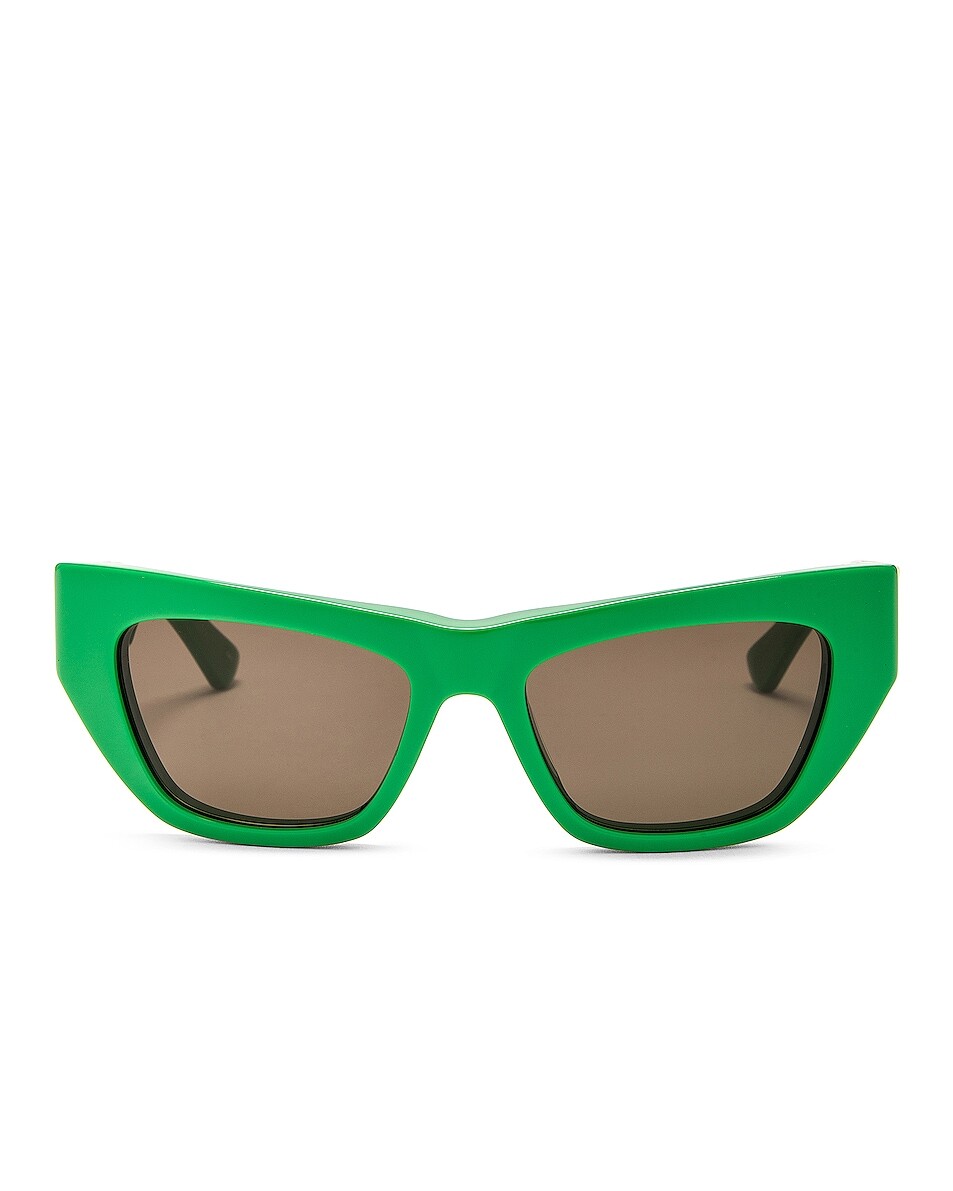 

Солнцезащитные очки Bottega Veneta Acetate Cat Eye, цвет Shiny Green