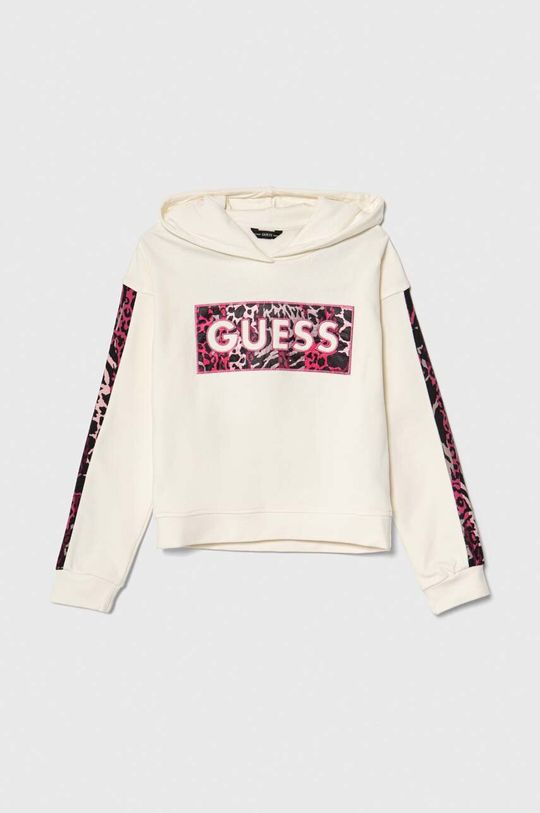 

Детская хлопковая толстовка Guess, бежевый