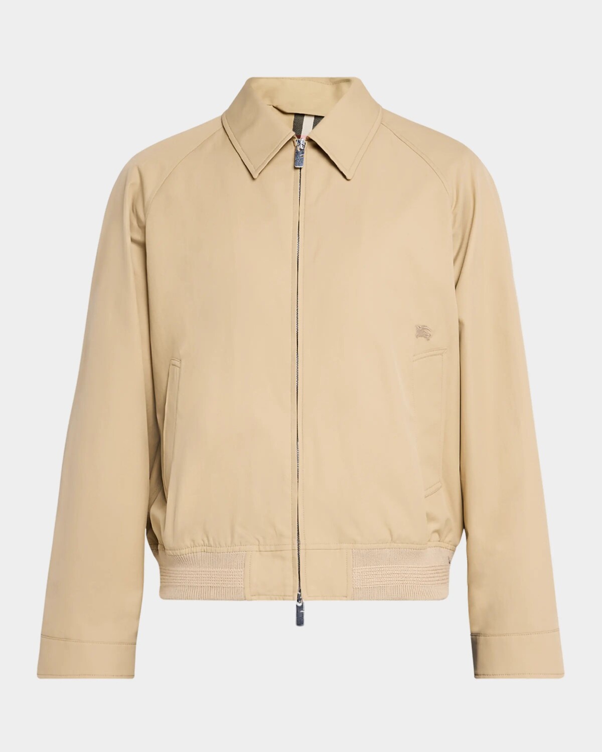 

Мужская габардиновая куртка в клетку на подкладке Burberry, цвет Flax