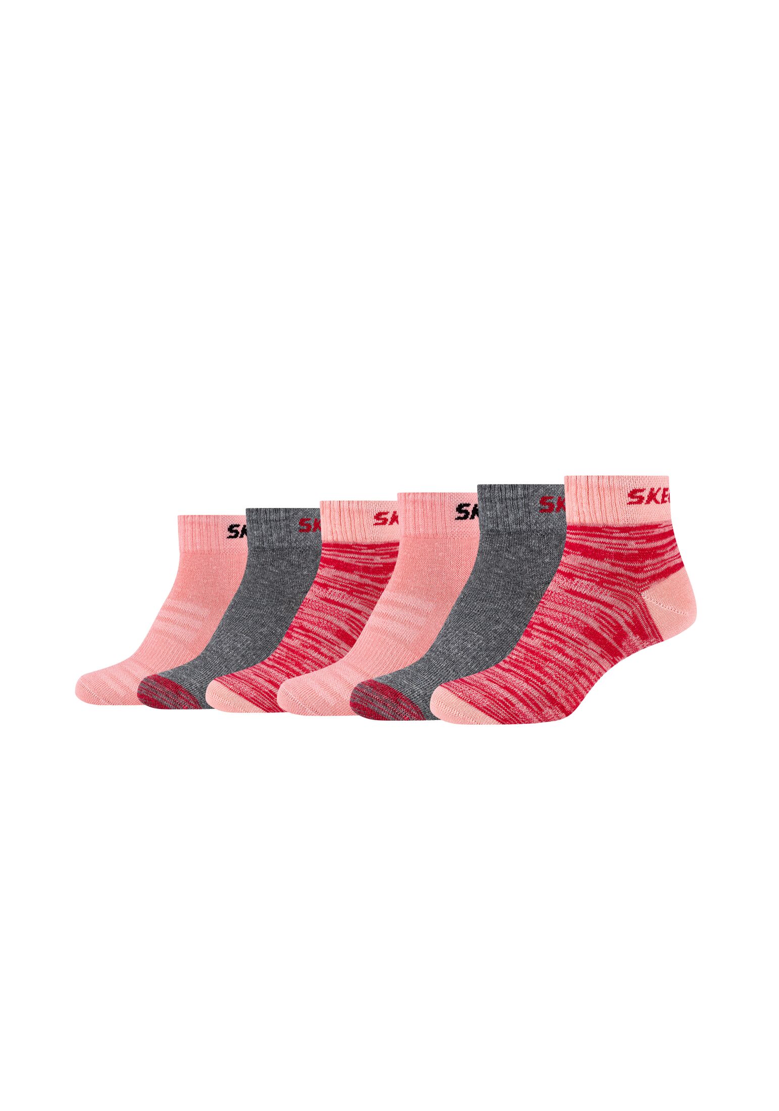 Носки Skechers 6 шт mesh ventilation, цвет flamingo mix носки skechers sneaker 6 шт mesh ventilation цвет pink glow mix
