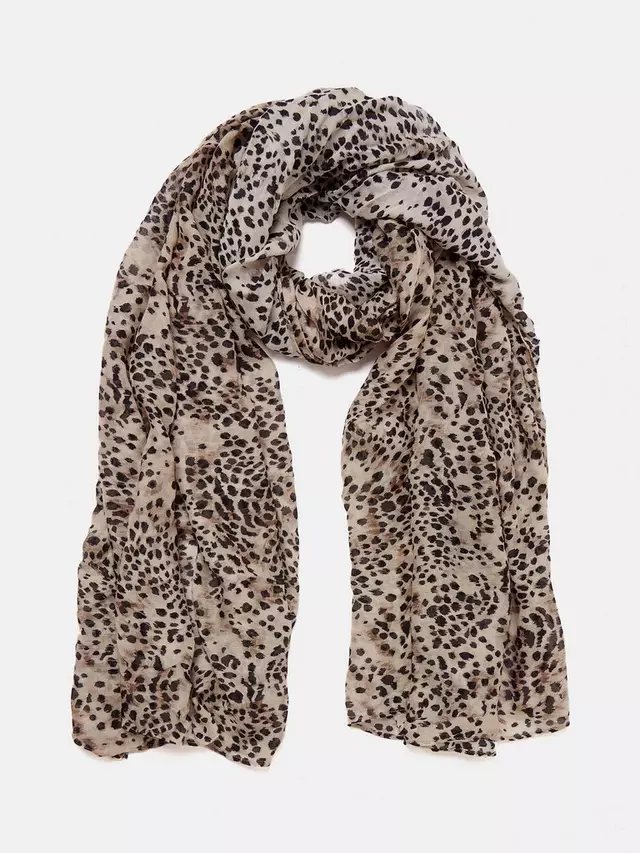 

Шарф Mint Velvet Animal Print Lightweight, цвет natural/multi