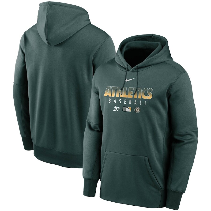 

Пуловер с капюшоном Nike Oakland Athletics, зеленый