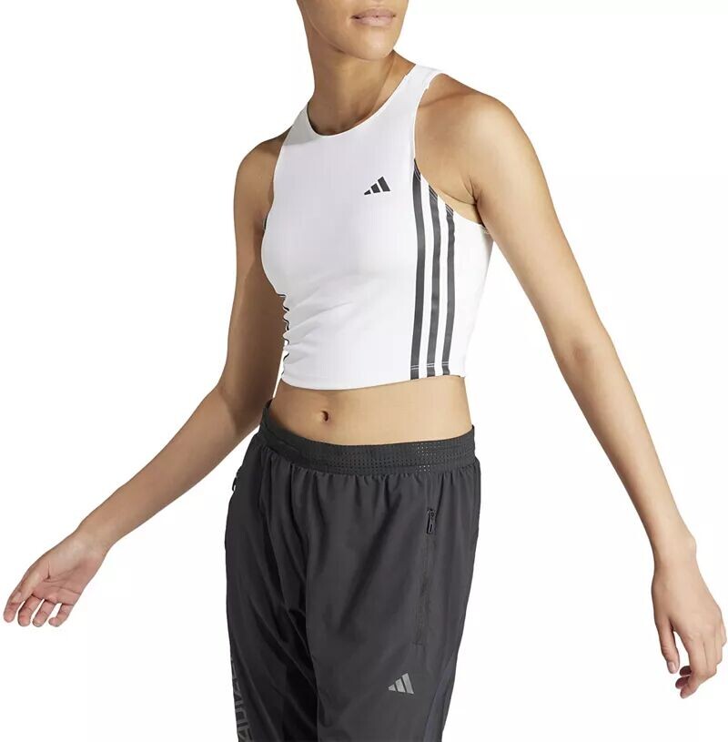

Женская майка Adidas Own The Run с 3 полосками, белый