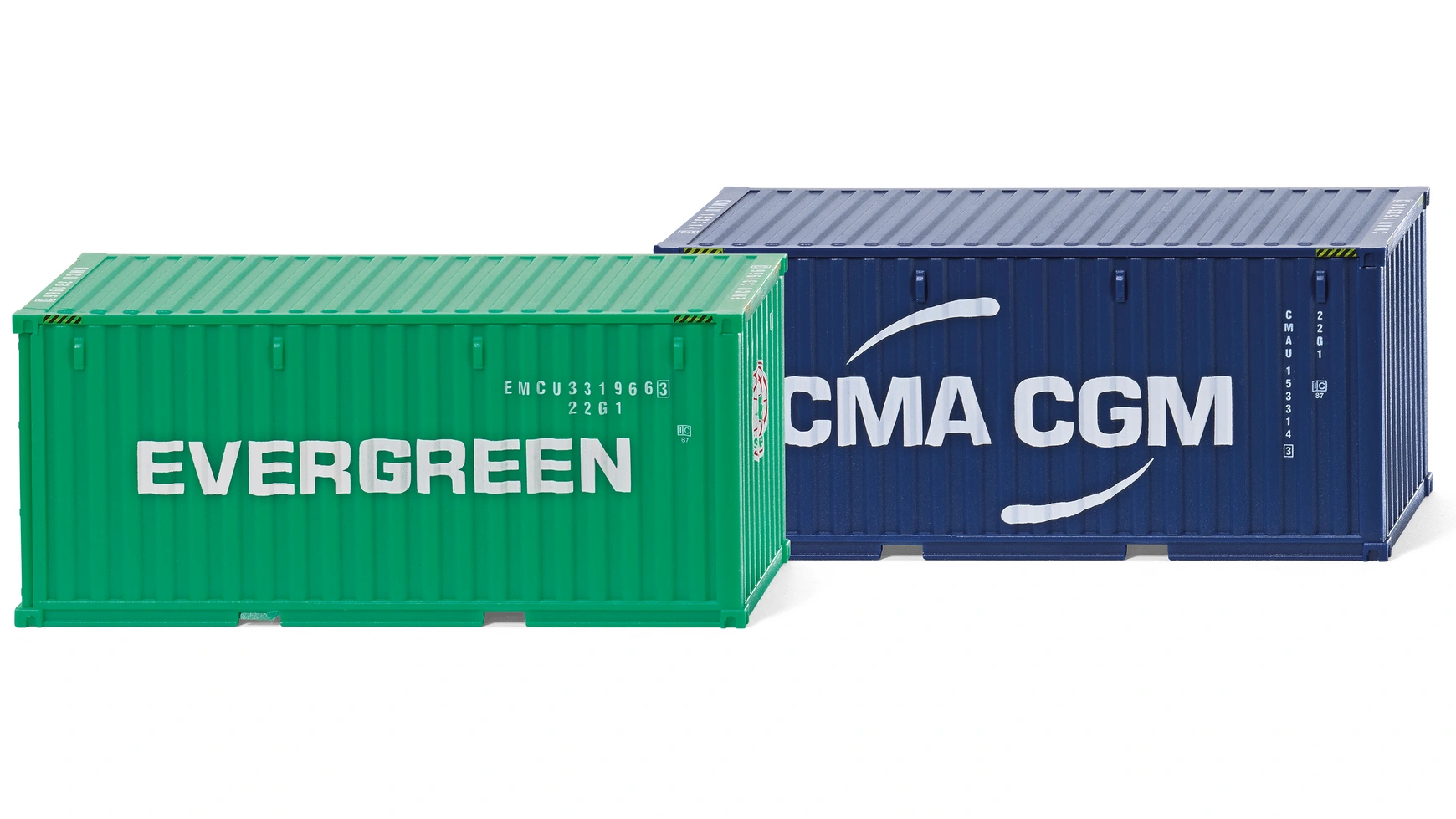 цена Wiking Пакет аксессуаров 20-футовый контейнер NG Evergreen CMA-CGM