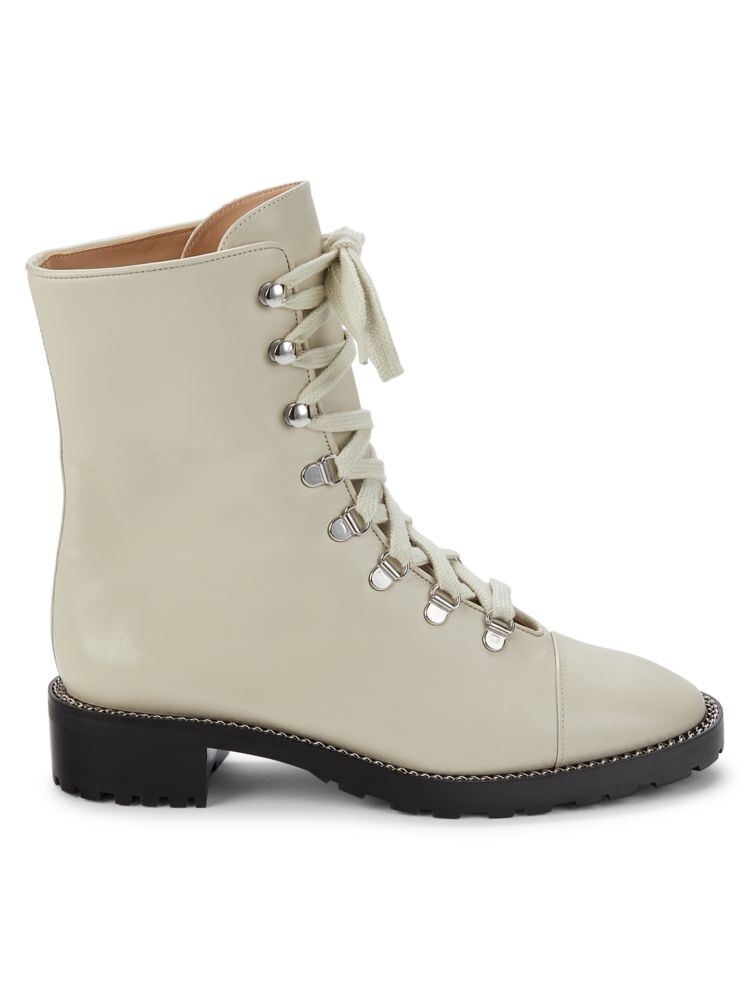 

Кожаные ботильоны на платформе Kolbie Stuart Weitzman, цвет Oat