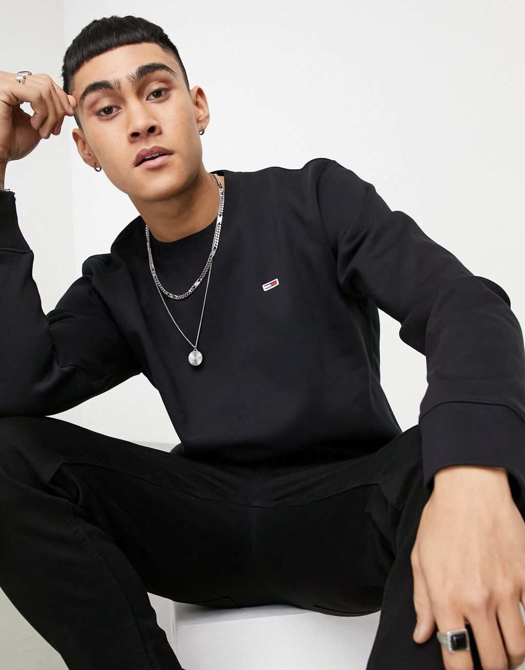 

Черная толстовка с логотипом Tommy Jeans, Черный