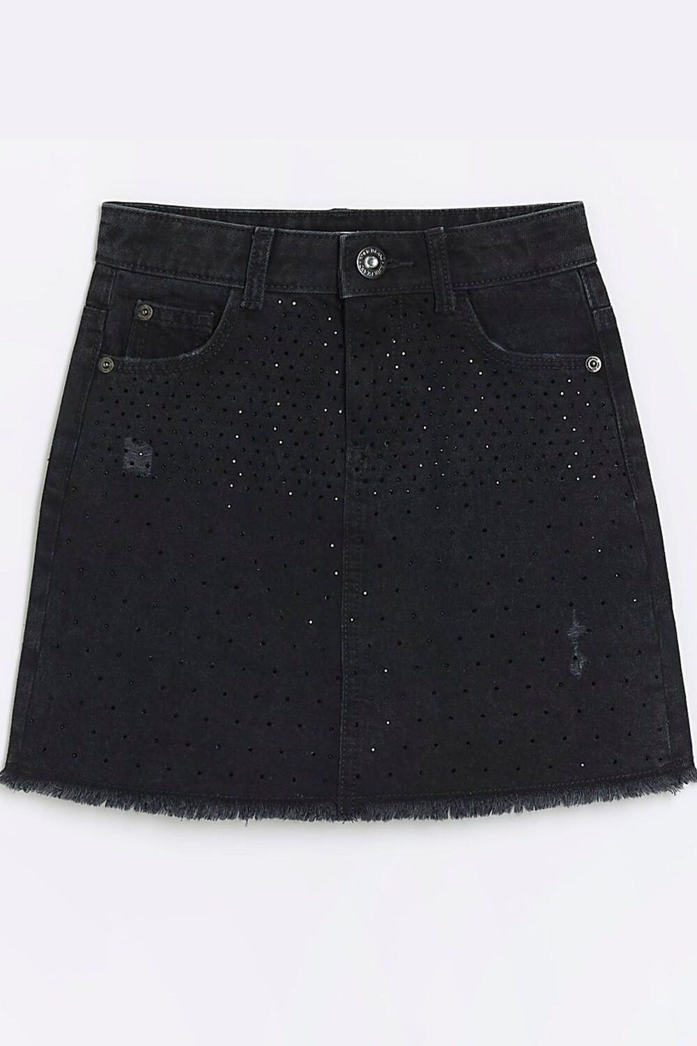 Юбка для девочки с декором River Island, черный