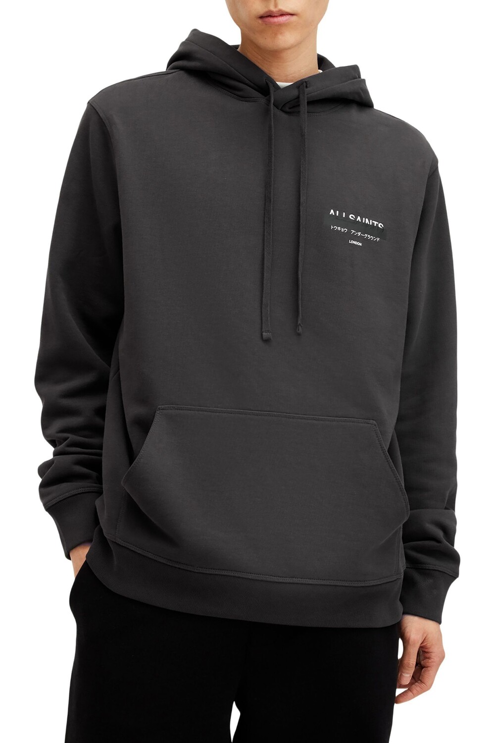 

Толстовка с капюшоном Allsaints redact All Saints, черный