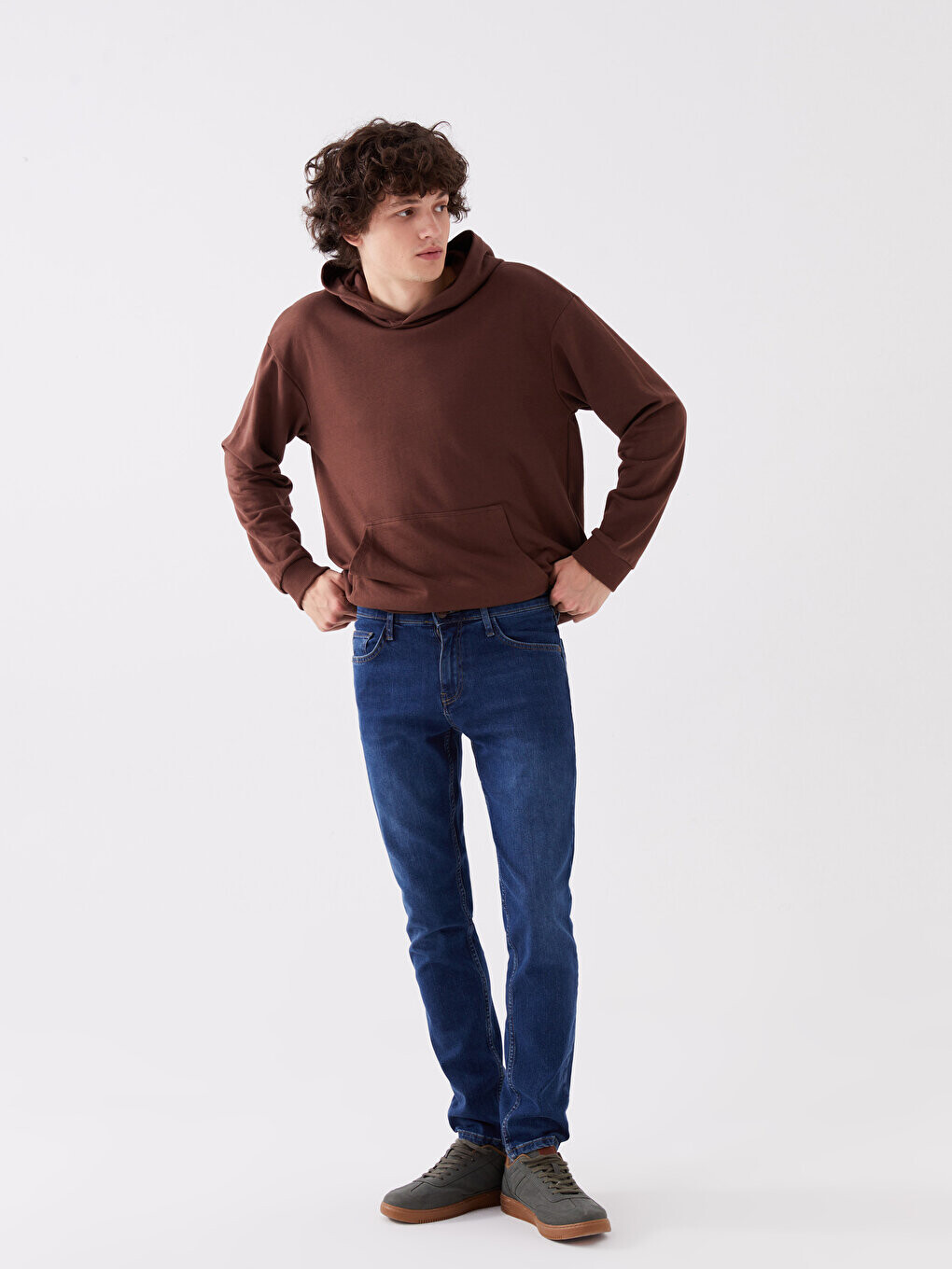 

Мужские джинсовые брюки 750 Slim Fit LCW Jeans, темное родео
