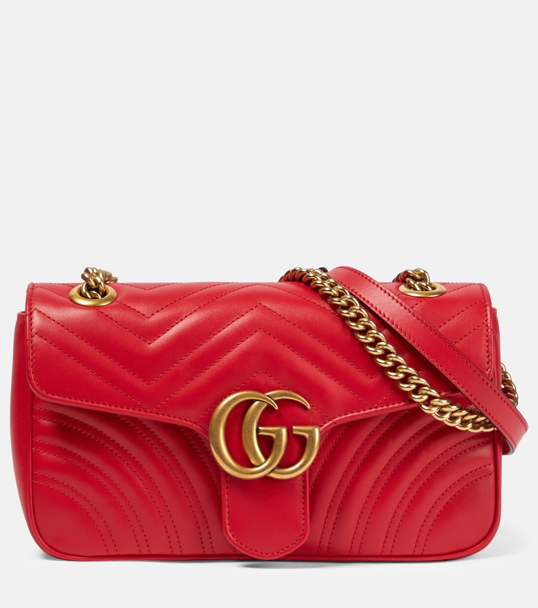 

Маленькая сумка через плечо GG Marmont Gucci, красный