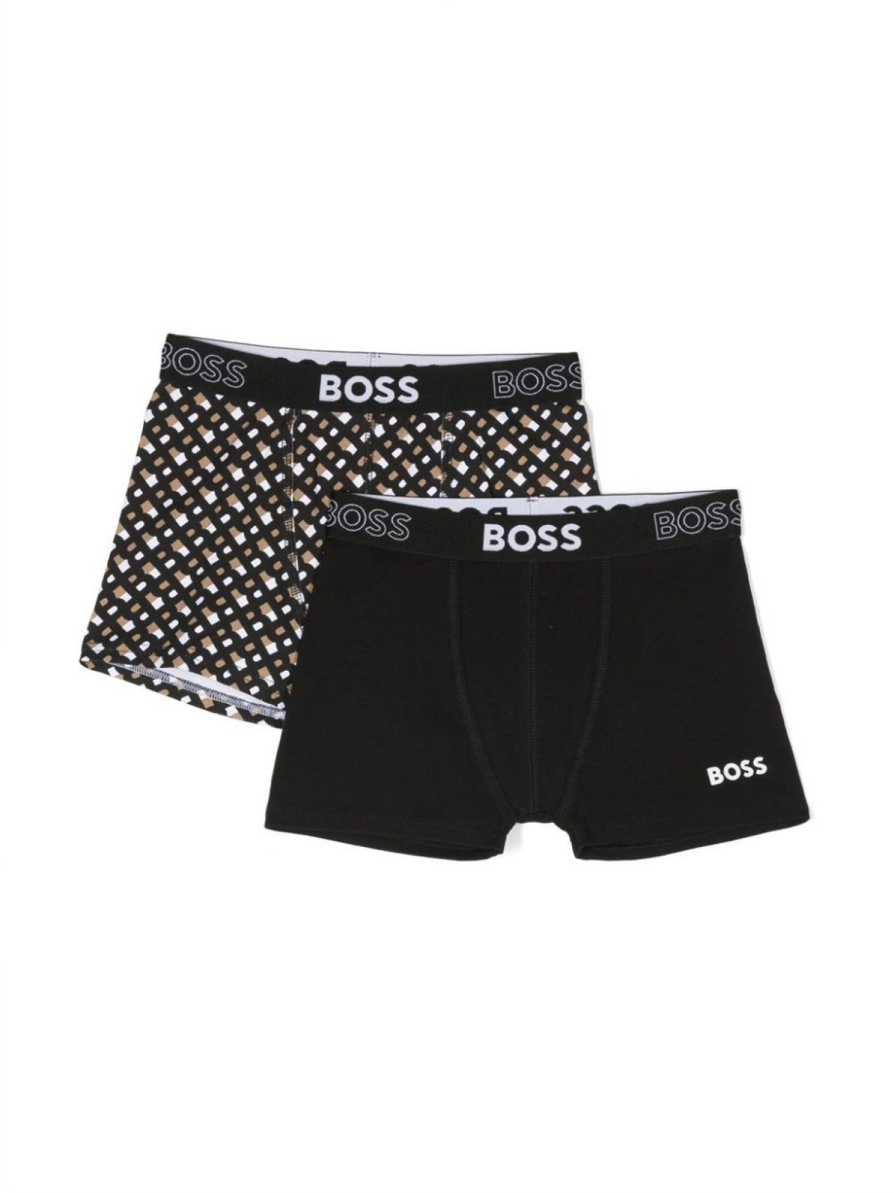 

BOSS Kidswear комплект боксеров с монограммой, черный