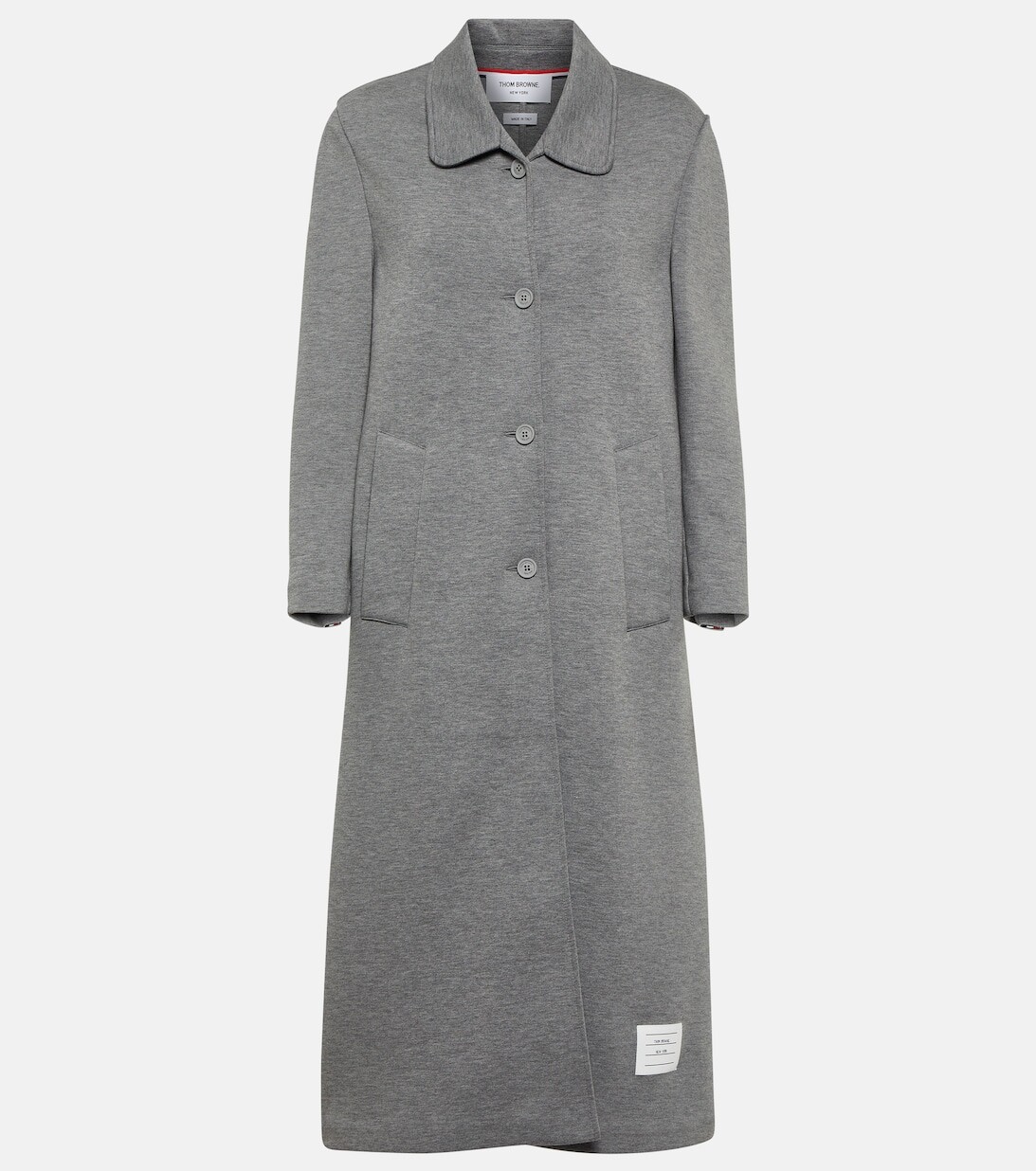 

Двустороннее пальто из смесового хлопка THOM BROWNE, серый