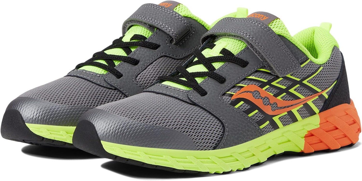 

Кроссовки Wind A/C 2.0 Saucony Kids, цвет Grey/Citron/Orange