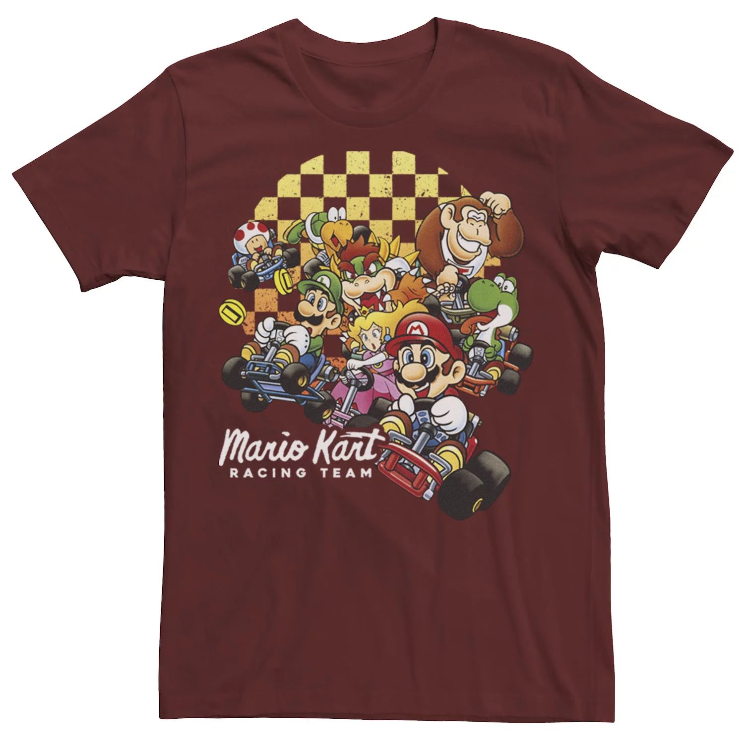 цена Мужская футболка с портретом Nintendo Mario Kart Racing Team Licensed Character