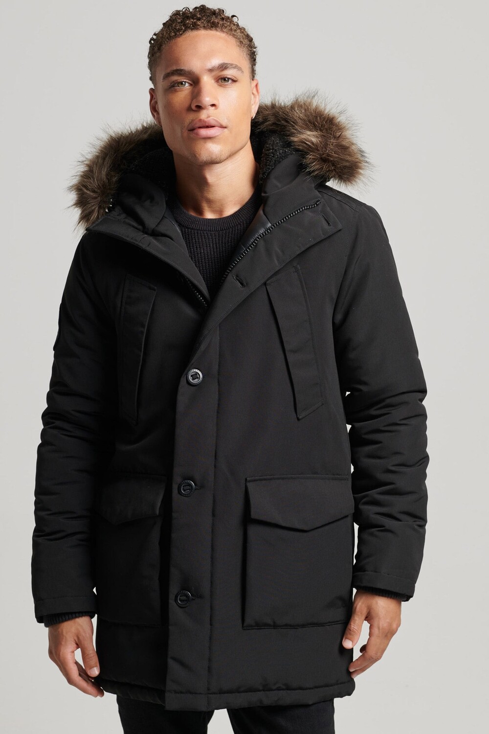 

Винтажная парка Эверест Superdry, черный