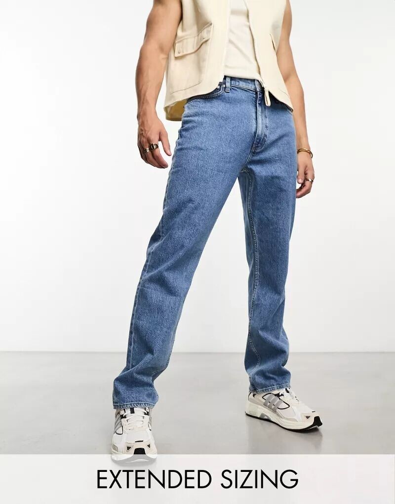 

Синие джинсы прямого кроя ASOS
