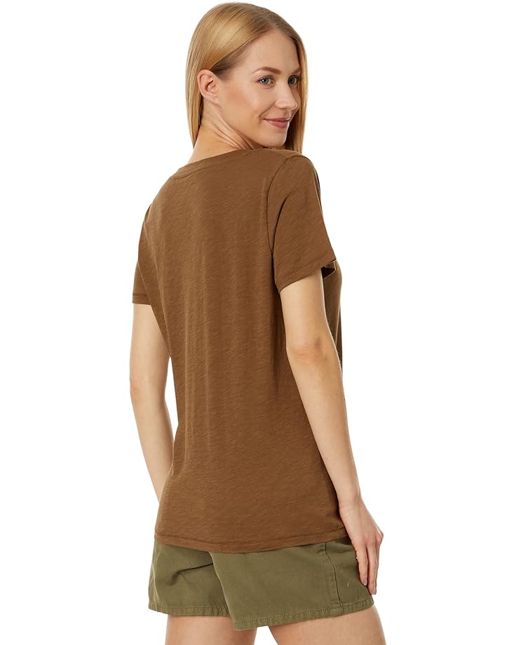 

Футболка Madewell Whisper Cotton V-Neck Tee, цвет Light Roast