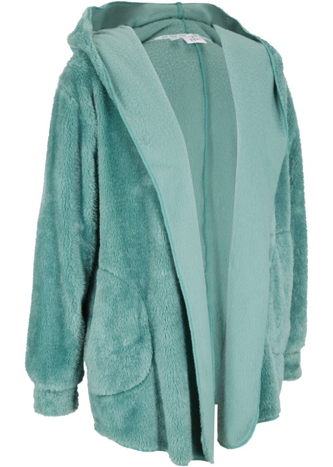 Уютная флисовая куртка Bpc Bonprix Collection, зеленый куртка doxa размер 42 зеленый