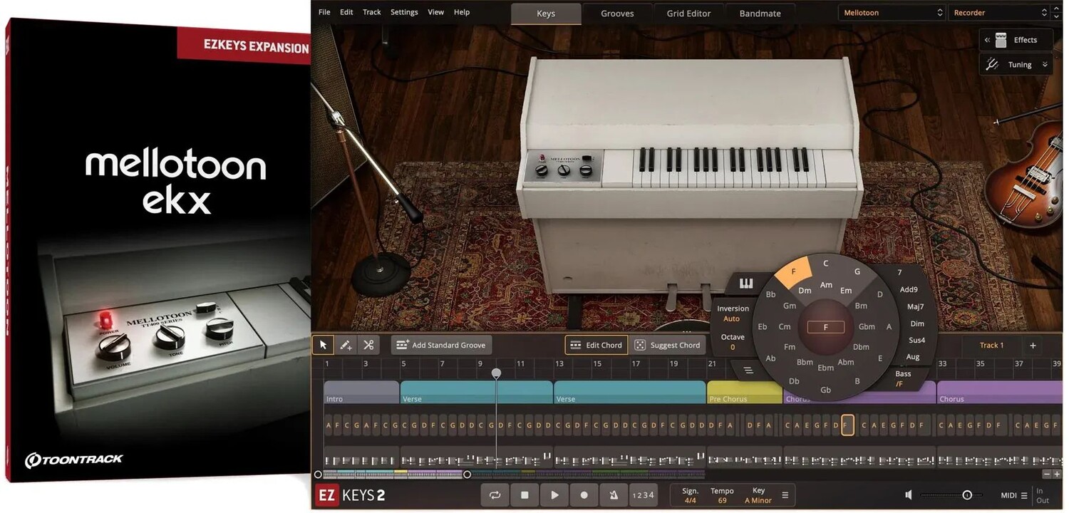 

Библиотека расширения Toontrack Mellotoon EKX для EZkeys 2