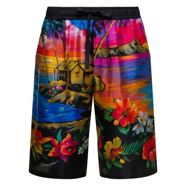 

Шорты bermuda shorts with all-over hawaiian p Dolce&Gabbana, мультиколор