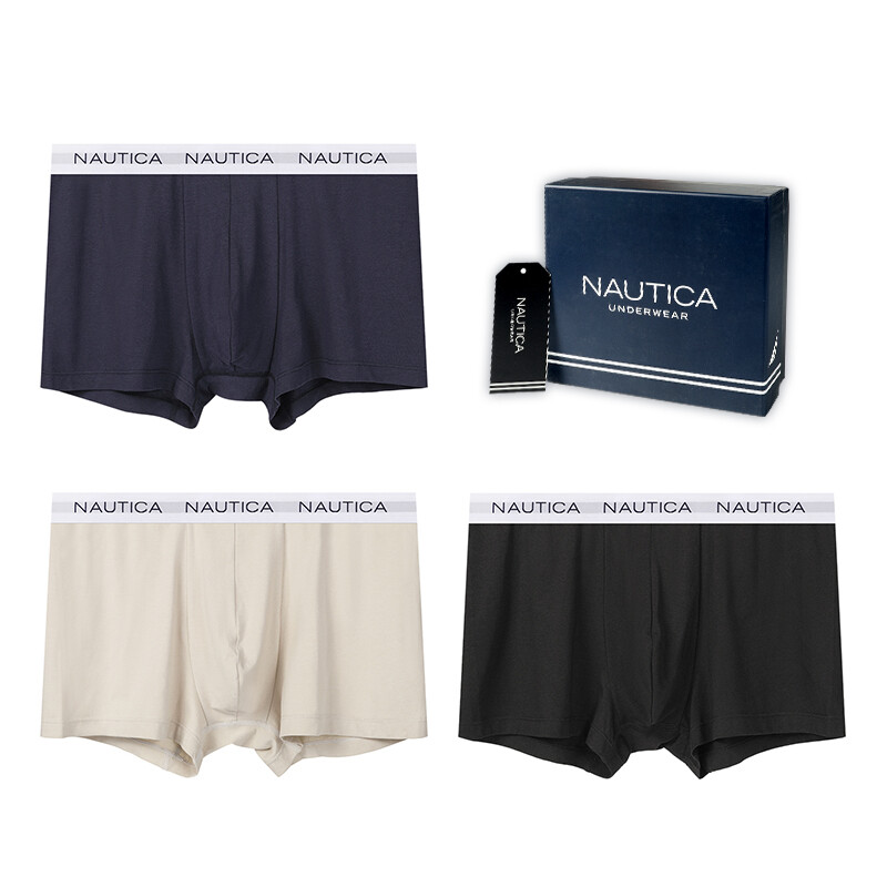 

Nautica Underwear Мужские трусы, Красный + темно-синий + черный