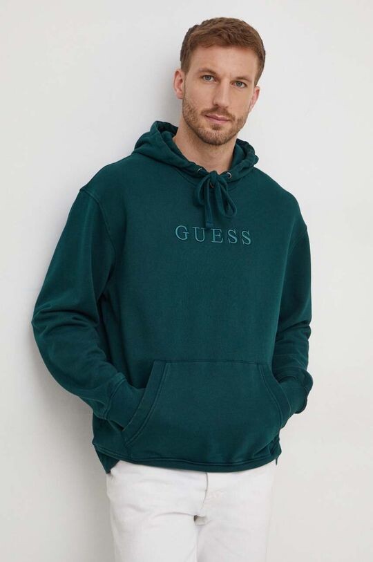 

Хлопковая толстовка Guess, зеленый
