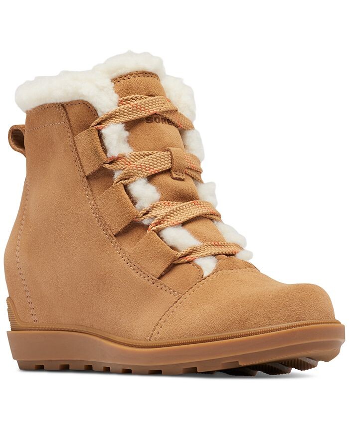 

Женские уютные ботильоны на шнуровке Evie II Sorel, цвет Tawny Buff, Gum 2