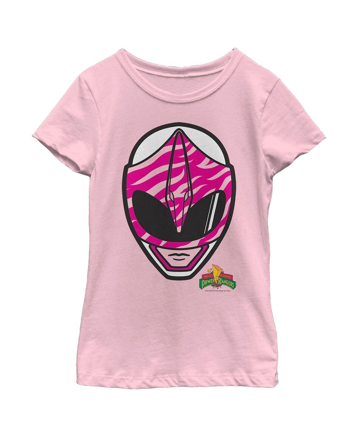 

Розовая детская футболка Power Rangers со шлемом рейнджера для девочек Hasbro