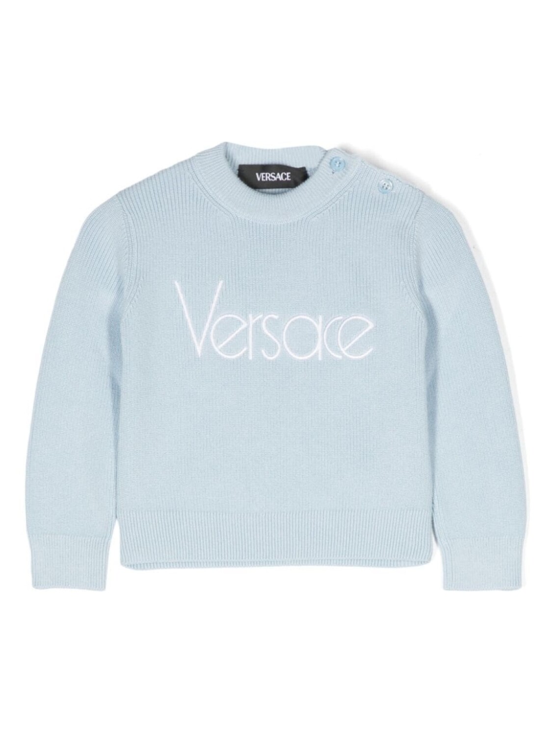 

Versace Kids джемпер с вышитым логотипом, синий