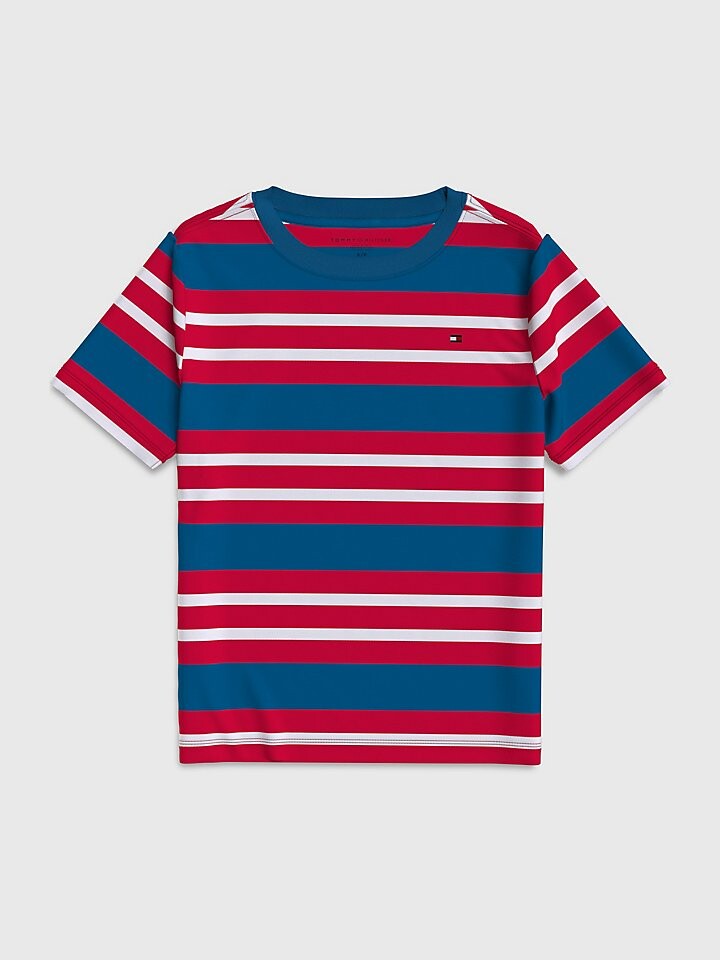 

Детская комбинированная футболка в полоску Tommy Hilfiger