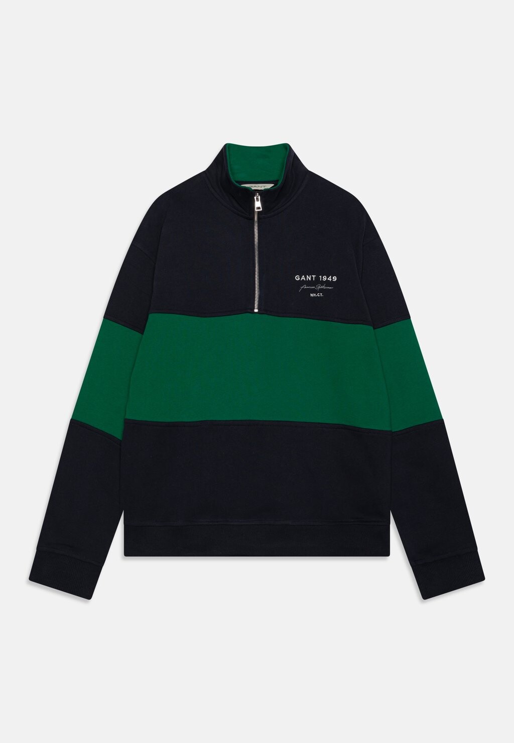 

Толстовка COLOR BLOCKED HALF ZIP UNISEX GANT, темно-синий