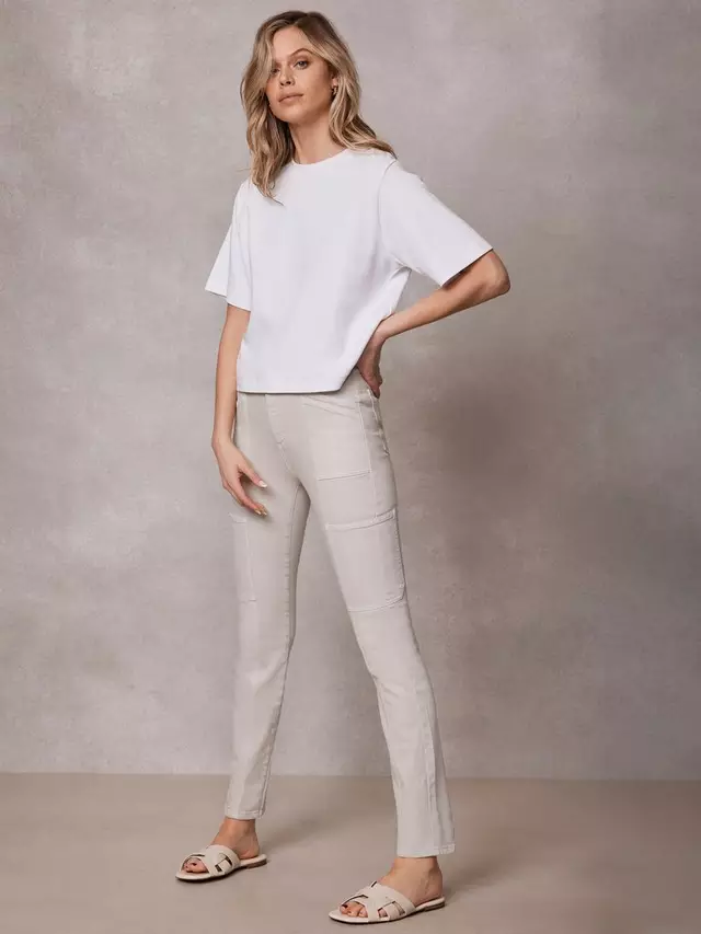 

Джинсы Mint Velvet Mint Velvet Carpenter Slim Fit, бежевый