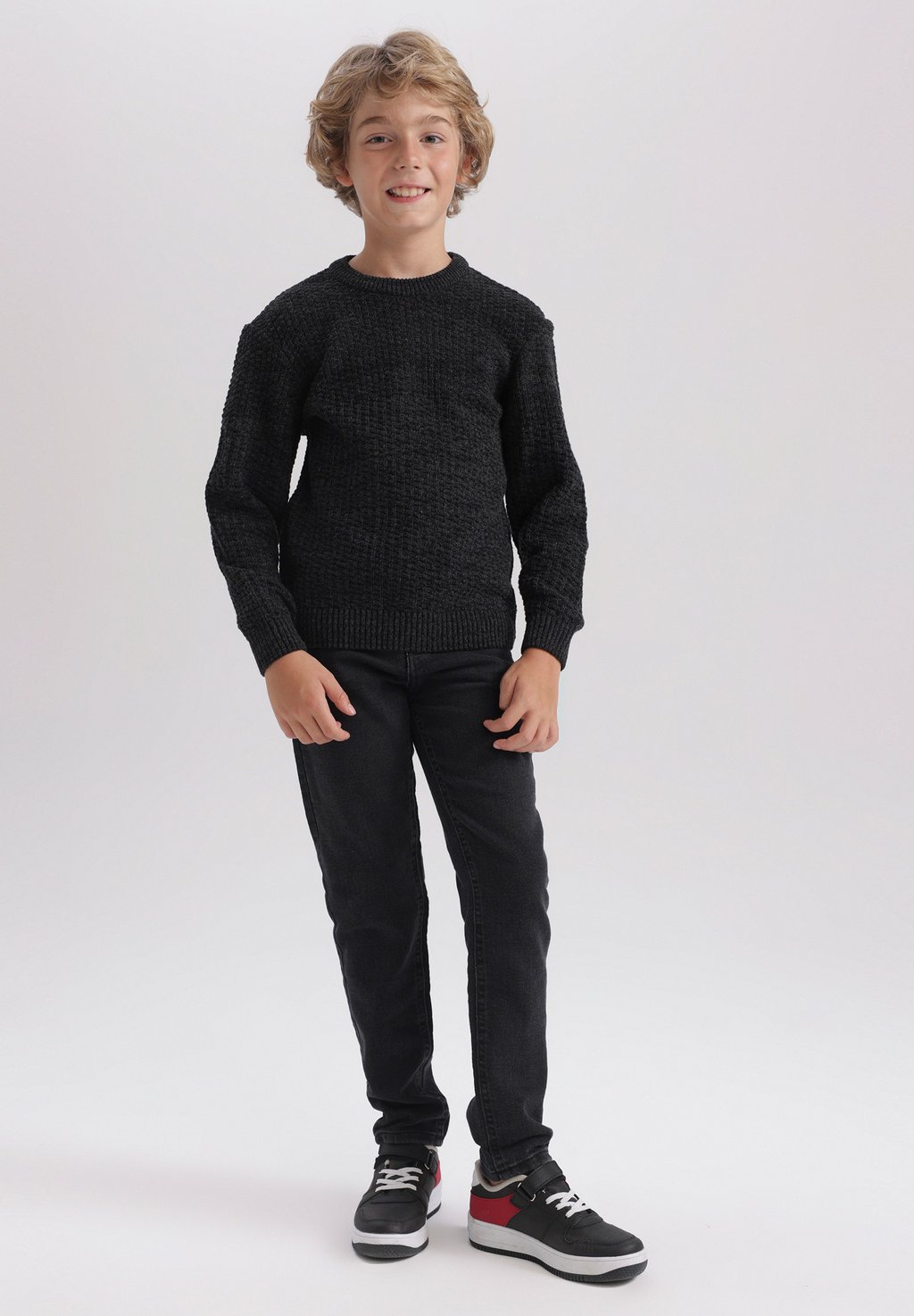 Вязаный свитер REGULAR FIT DeFacto, цвет anthracite джемпер вязаный slim fit defacto цвет black