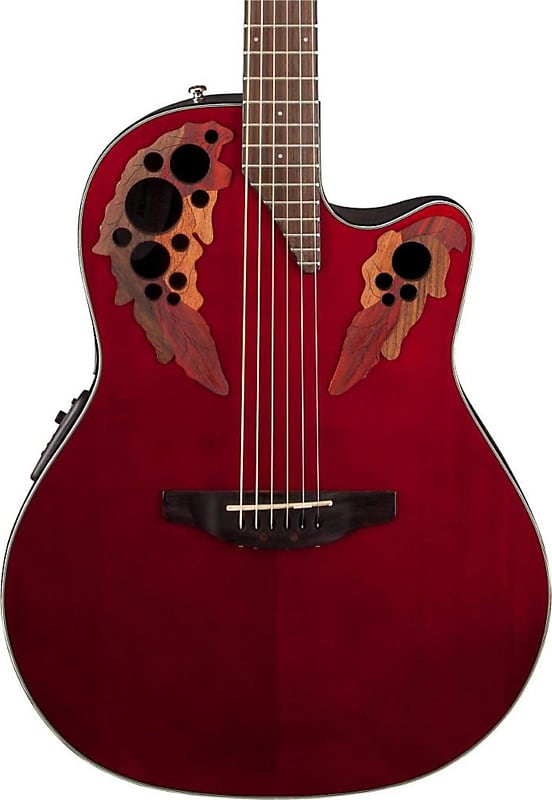 Акустическая гитара Ovation CE48 Celebrity Elite Super Shallow Acoustic-Electric Guitar, Ruby Red
