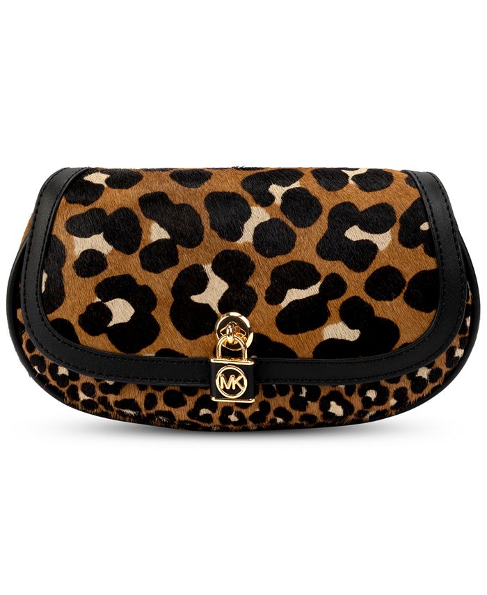 Женская поясная сумка из телячьей кожи с леопардовым принтом Michael Kors, мультиколор
