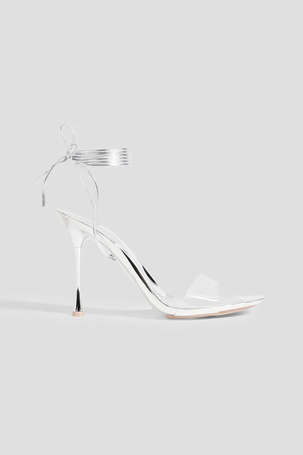 

Сандалии Spice 95 из кожи металлик и ПВХ GIANVITO ROSSI, серебряный