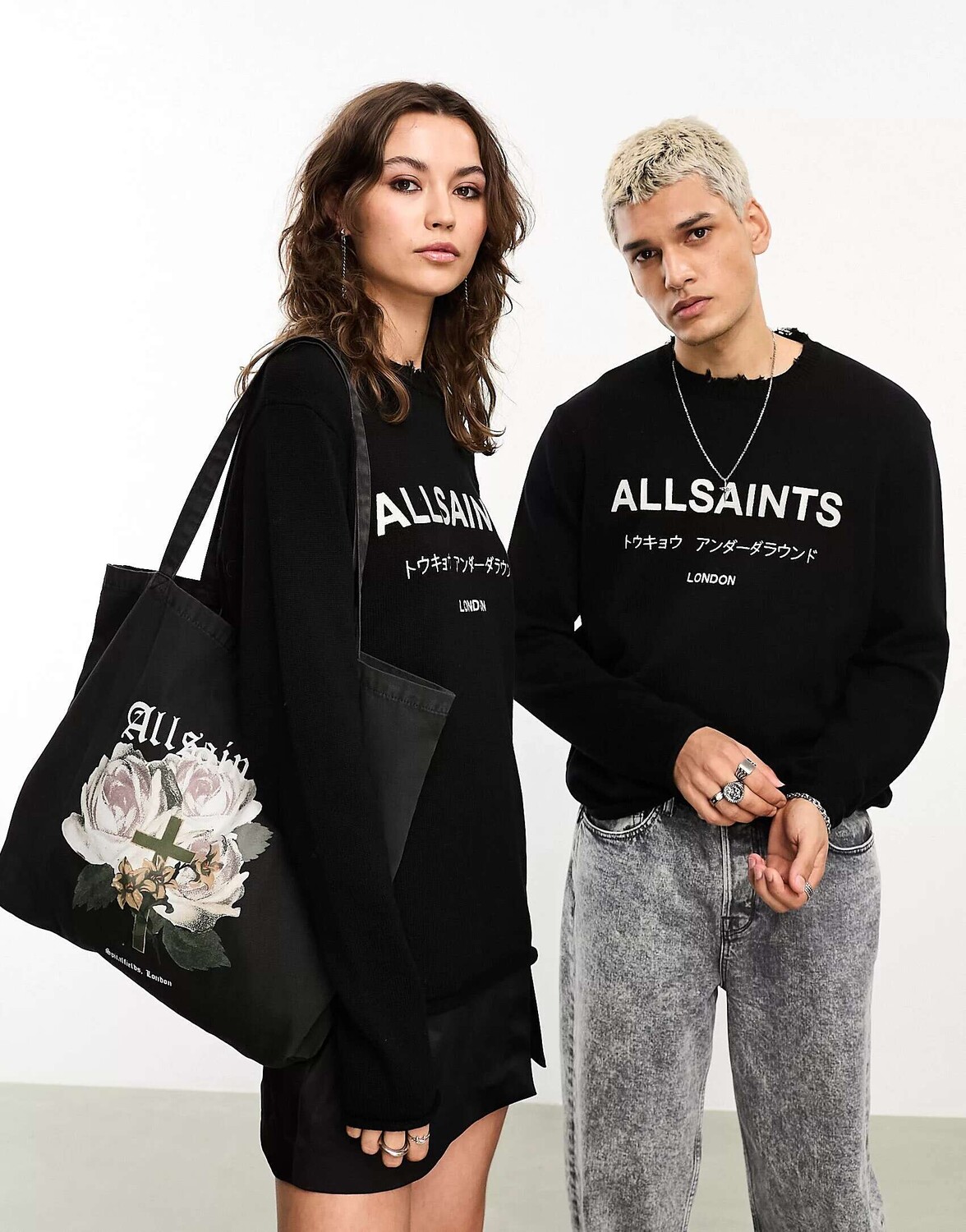 

Эксклюзивный черный джемпер унисекс AllSaints x ASOS Underground