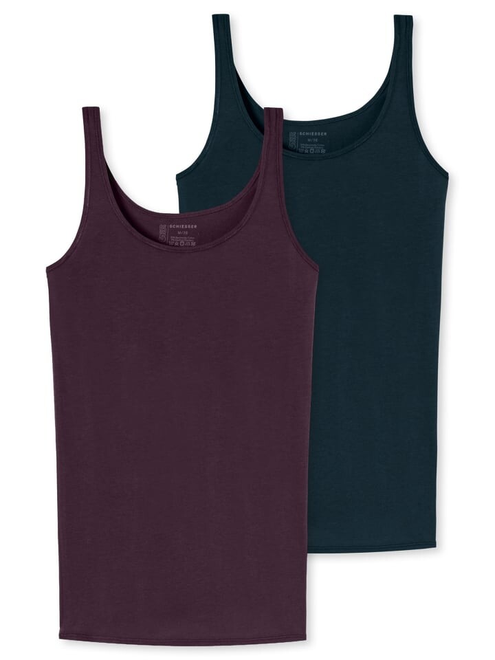 

Топ Schiesser Träger 95/5 Organic, цвет dunkelblau, lila