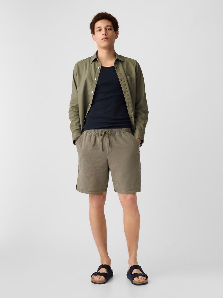 

Льняные шорты Gap, зеленый